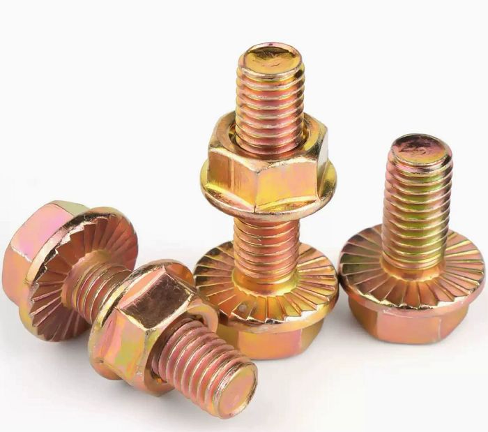 Din 6921 Grau 8.8 Pern de brida de zinc groc amb serrats